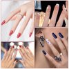 Dual-Ended Nail Design Brush Hard Gel Nail Brush Oval Gel Nail Brushes Rhinestone Handle French Tip Nail Gel Liner Brush, French Manicure Brush Builder Gel Brushes for Design Nails Art Professional