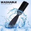 12 Pieces Barber Blade Cleaning Brush Clipper Cleaning Nylon Brush Clipper Cleaner Brush Barber Styling Brush Tool for Men (Black, Red)