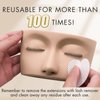 Embagol 3 Lash Layers Lash Mannequin Head For Eyelash Extension, Lash Extension Practice Face for Beginners Reusable Makeup Massage Training Supplies