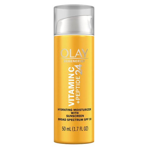 Olay Regenerist Vitamin C + Peptide 24 Face Moisturizer with Sunscreen, SPF 30, 1.7 oz + Whip Moisturizer Travel/Trial Size Gift Set