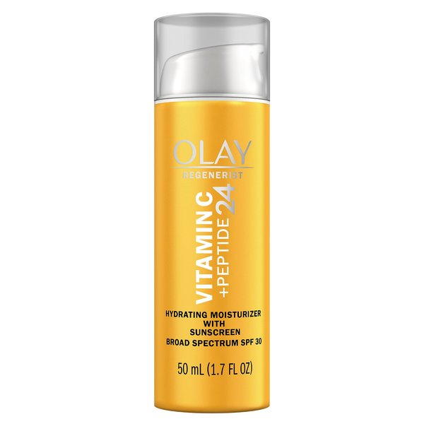 Olay Regenerist Vitamin C + Peptide 24 Face Moisturizer with Sunscreen, SPF 30, 1.7 oz + Whip Moisturizer Travel/Trial Size Gift Set