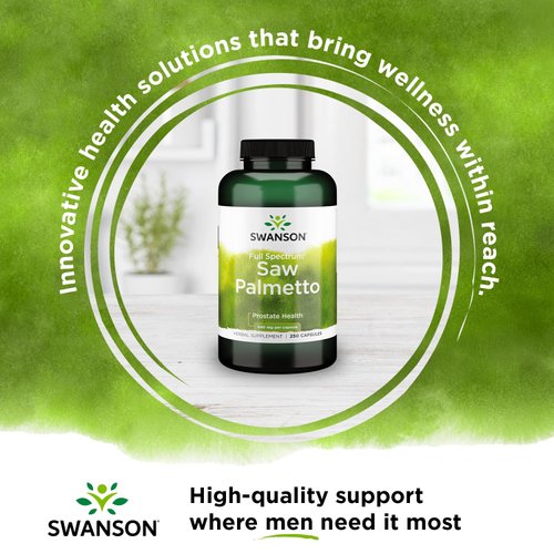 Swanson Saw Palmetto Herbal Supplement for Men Prostate Health Hair Supplement Urinary Health 540 mg 250 Capsules
