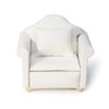 Dollhouse Couch Miniature Furniture Sofa with Pillows for Living Room Desktop Decoration Fabric Sofa Mini Home Scene Accessories Ornament (Single Sofa, White)