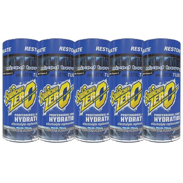 Sqwincher Zero Qwik Stik Sugar Free Electrolyte Powdered Drink Mix Low Calorie - Assorted Flavors And Sizes (Mixed Berry, 50 Sticks)