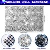 Winrayk Disco Party Decorations Birthday Supplies with Metallic Disco Balloon Garland Arch Kit Silver Sequin Backdrop Disco Ball Balloons for Adult Women Men 70s 80s 90s Disco Themed Party Decorations