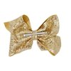 1PCS 8 Inch Big Sequin Hair Bows for Girls Alligator Clips Sparkly Glitter Hair Accessories for Little Teen Toddler Girls Kids (Gold)