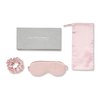 Silk Hair Scrunchies for Hairs Ties for Hair with 22mm 6A Grade Silk Sleep Mask Gift Pack Set - 100% Mulberry Silk Eye Mask with Silk Scrunchies Hair Ties Accessories