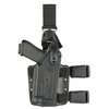 Safariland 6005 Tactical Gun Holster, SLS Hood, Quick Release Leg Harness, Black, Left Handed, Surefire X200 Light Mount, Glock 17, 22