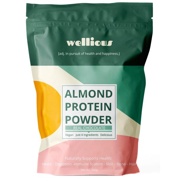 wellious – Clean Vegan Protein Powder – for Gut Health, Plant Based, Keto Friendly, No Sodium, High Fiber, Dairy Free, for Women and Men (Real Chocolate)