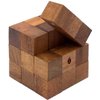 Snake Cube: Wooden 3D Brainteaser Puzzle for Adults STEM Skill Builder Interlocking Game. Educational Problem Solving Game for Adults. Handmade Desk Accent for Office