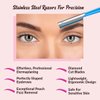 Facial Razor Hair Removal - Dermaplaning Tool Peach Fuzz Remover Trimmer Women Remove Fine Hair Blue Eyebrow Razors Dermaplane Face Shavers Exfoliating Sensitive Skin Travel Essential
