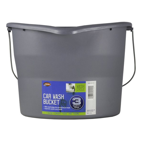 Carrand 94102 Car Wash Bucket (3 Gallon Capacity) , Gray