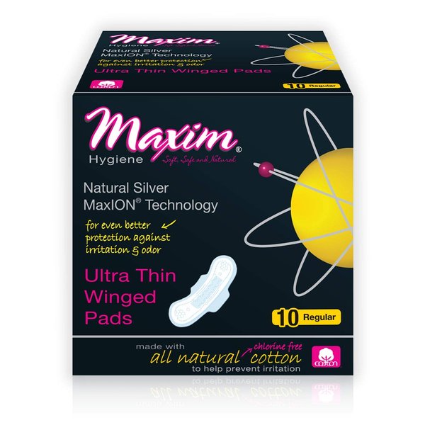 Maxion Ultra Thin Winged Pads Regular 10 Count