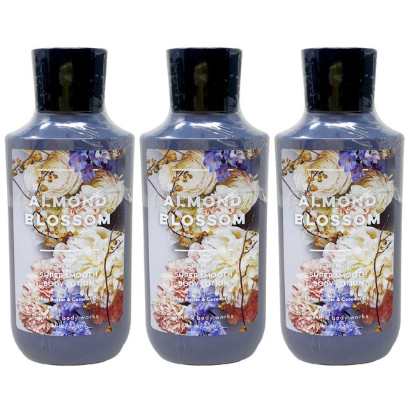 Bath & Body Works Almond Blossom - Pack of 3- Super Smooth Body Lotion