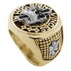 Blingforfun Silver/Gold Tone York Rite of the Masonic Mason Order. Hoc Signo Vinces Men's Ring Size 11#3
