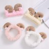STOBOK Makeup Horn Headband Cartoon Elastic Washing Face Hair Band Cosmetic Shower Plush Hair Accessories
