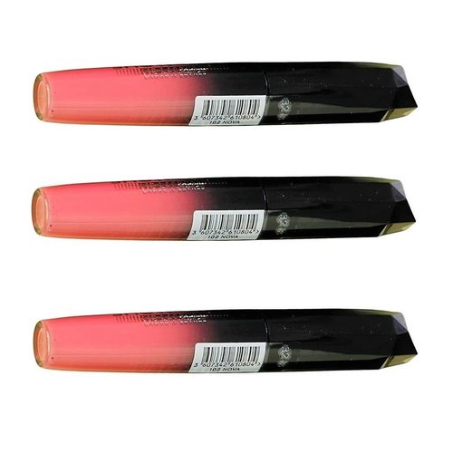 Pack of 3 Rimmel London Show Off Lip Lacquer, Nova 102