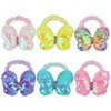 YISSION 6PCS Sparkly Butterfly Hair Ties for Girls Cute Colorful Elastics Hair Ties Soft Rubber Bands Toddler Kids Baby Hair Accessories for Girls