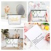 63 Pcs Bridesmaid Proposal Gift Sets Maid of Honor Matron of Honor Bride Gifts Bridal Shower Cosmetic Makeup Bags Scrunchies Hair Knotted Bracelets Invitation Cards for Wedding (Green Leaves)
