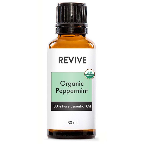 USDA Certified Organic Peppermint 30ml Essential Oil by REVIVE Essential Oils - 100% Pure Therapeutic Grade, for Diffuser, Humidifier, Massage, Aromatherapy, Skin & Hair Care