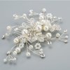 Yovic Crystal Bride Wedding Hair Comb Silver Bridal Headpieces Rhinestone Pearl Hair Pieces Bridesmaid Side Combs Hair Accessories for Women and Girls(Silver)
