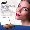 Graftobian Glamour Crème Ultra HD Foundation Super Palettes - Creme Foundation Palette, Contour Makeup, Foundation for Professional Makeup Kit, Face Makeup for Full Coverage - Inclusion Collection