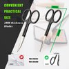 Facial Hair Small Grooming Scissors For Men Women - Eyebrow, Nose Hair, Mustache, Beard, Eyelashes, Ear Trimming Kit - Curved and Rounded Safety Tip Clippers For Hair Cutting- 2PCS Black