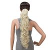 SWACC 24-Inch Long Messy Curls Claw Clip Ponytail Extensions Synthetic Clip in Drawstring Curly Ponytail Hairpiece Jaw Clip Hair Extensions (Platinum Blonde-60#)