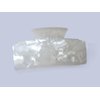 Generic Pearly white shimmering rectangle marbled hair claw clip