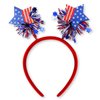 AIUPUOC 4th of July Headband for Women Fourth of July Hair Accessories Independence Day Headbands Patriotic Hair Band American Flag Hair Hoop Red White and Blue Hair Boppers Memorial Day Party Favors