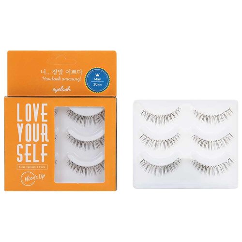 [NOON’S UP LOVE YOURSELF False Eyelash 3 Pairs] – Eyelash, Fake Eyelash, Eye Lashes, Eyebrow growth, Dramatic Lashes, Lashes with Glue (MAY)