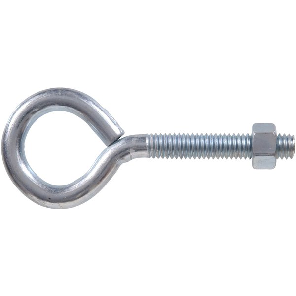 The Hillman Group 515 Eyebolts with Nuts, 1/4 x 2 1/2-Inch, 10-Pack,Zinc
