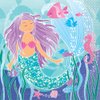 Unique Mermaid Luncheon Paper Napkins | 6.5" x 6.5" | 16 Pcs, 6.5", Multicolor