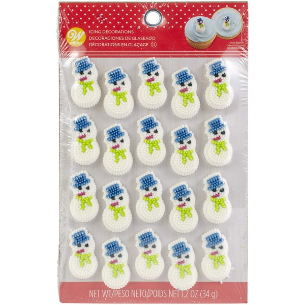 SNOWMAN -ICING DECORATIONS
