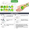 102 PCS Frog Temporary Tattoos Birthday Party Decorations Favors Supplies Decor Green Frog Princess Reptile Stickers For Teacher Boys Girls Gift School Prizes Rewards