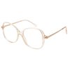 SOJOS Oversized Square Blue Light Blocking Glasses for Woman Big Frame TR90 Clear Lens Eyeglasses SJ5097, Crystal Brown Frame/Anti-Blue Light Lens