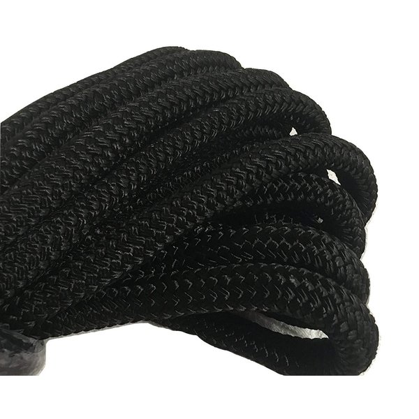 3/4 Inch Black Double Braided Nylon Rope (100 ft. Hank)