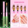 Saviland 4PCS Acrylic Nail Brush Set - Size 6/8/12/14 Glows in The Dark Acrylic Brushes for Nails, Professional Acrylic Nail Brushes for Acrylic Application & French Manicure Nail Art Brushes Home DIY