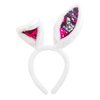 Susunaya Bunny Ears Headbands Plush Rabbit Ear Headband for Women Bunnys Ear Headband for Kids Adults Party Supplies（rose）