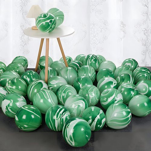 Green Tie Dye Balloons 30PCS 12 Inch Agate Marble Latex Swirl Balloons For Tie Dye Birthday Party Supplies,Candyland,Bachelorette,Fun Hippie Party Decorations