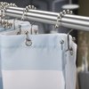 Titanker Shower Curtain Hooks, Shower Curtain Rings Rust Proof Metal Double Glide Shower Hooks Rings for Bathroom Shower Rods Curtains, Set of 12 Hooks - Nickel