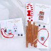 Winlyn 32 Sets Christmas Craft Kits Winter Crafts DIY Popsicle Stick Christmas Ornaments Decorations Art Sets Craft Sticks Christmas Foam Stickers for Kids Holiday Classroom Activities Party Favors