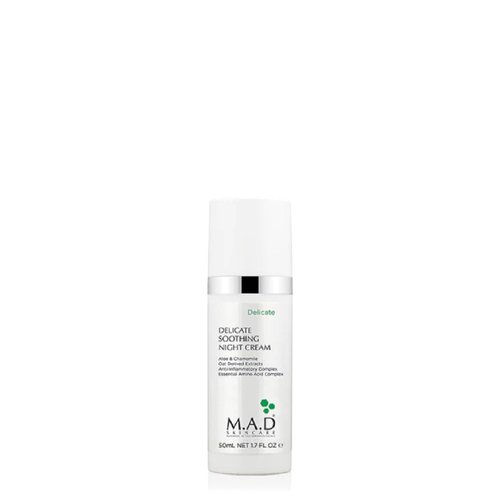 M.A.D Skincare Delicate Soothing Night Cream - For Sensitive Skin 1.7 oz.