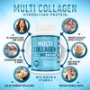 Premium Multi Collagen Peptides (Types I, II, II, V, X) - Collagen Pills for Skin Care, Hair Growth, Nails & Joints - Vitamin C, Hyaluronic Acid, Biotin, Gluten Free - 120 Collagen Capsules