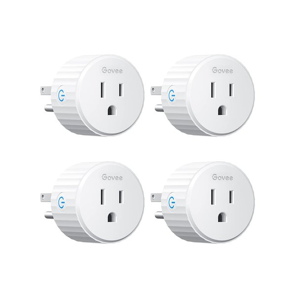 Govee Smart Plug, WiFi Plugs Work with Alexa & Google Assistant, Smart Outlet with Timer & Group Controller, WiFi Outlet for Home, No Hub Required, ETL & FCC Certified, 2.4G WiFi Only, 4 Pack