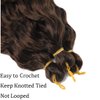 Ocean Wave Crochet Hair 14 Inch 6 Packs Deep Wave braiding hair Extensions Short Curly Twist Crochet Braids Hair for Women Synthetic Crochet Braid Hair(14 inch, 1BTBrown)