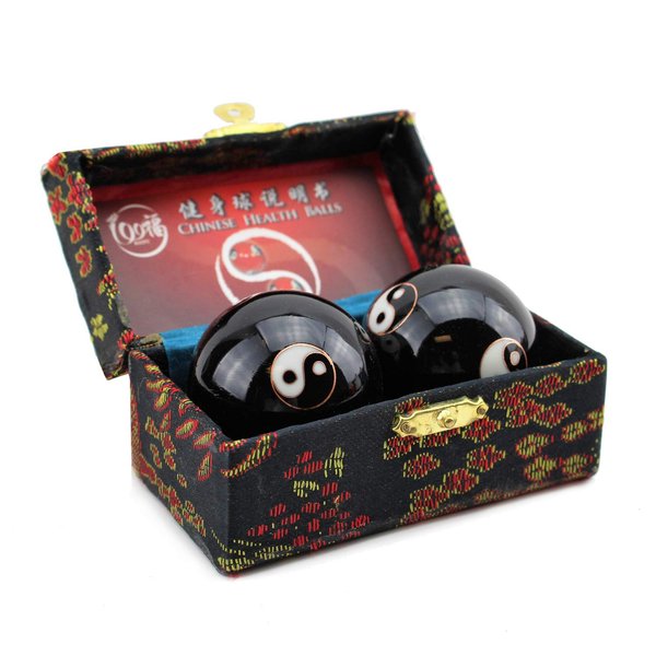 We pay your sales tax Set of 2 Taiji Iron Ball Hand Stress Relief Exercise Finger Health Therapy (C12464)