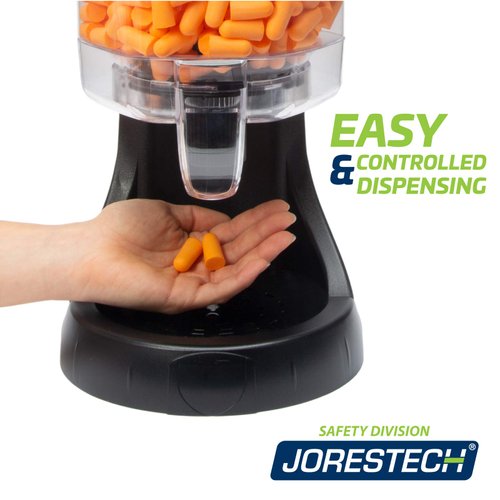 JORESTECH Ear Plug Dispenser Station for Sound Suppression/Hearing Protection - Prefilled with 250 Earplugs - Wall Mount/Tabletop Design (Model EPD-250) (250)