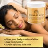 24K Gold Body Scrub, Natural Exfoliating Face Sugar Scrub With Anti-Aging Properties, Pure Skin Moisturizer, Reduce Wrinkles Deep Pore Cleansing Moisturizing Hydrating Skincare, Great Gift for Women