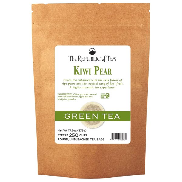 The Republic of Tea Kiwi Pear Green Tea, 250 Tea Bags, Gourmet Green Tea Smooth Healthy Blend